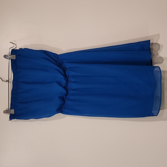 Express Royal Blue Strapless mini Dress size small women's - Picture 2 of 5